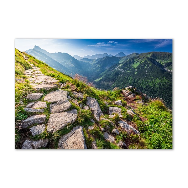 Tableau sur verre Lever de soleil sur les Tatras