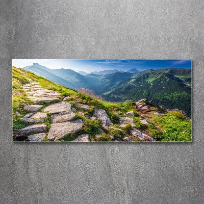 Tableau sur verre Lever de soleil sur les Tatras