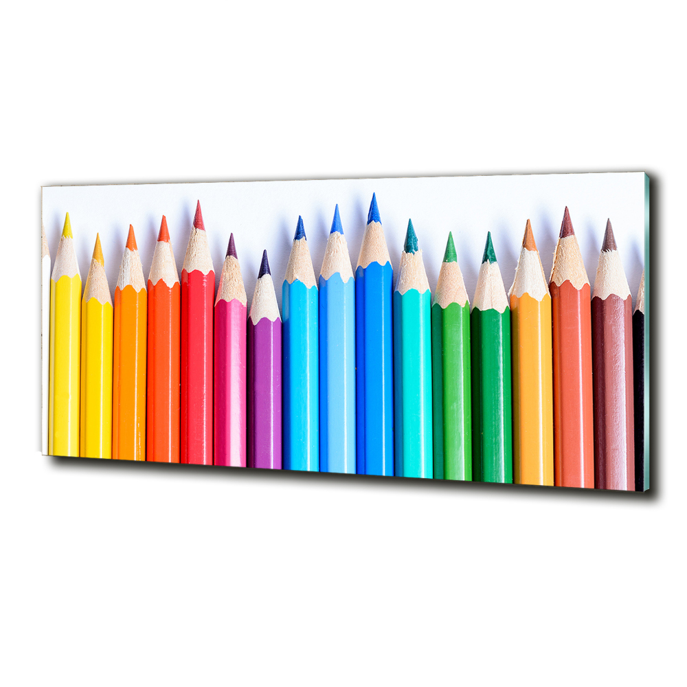 Tableau sur verre Crayons de couleur