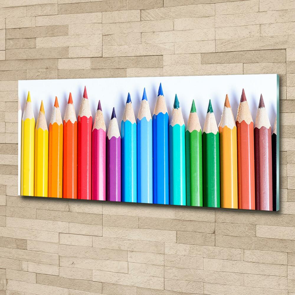 Tableau sur verre Crayons de couleur