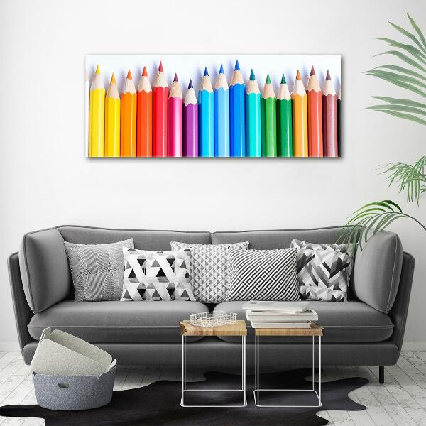 Tableau sur verre Crayons de couleur