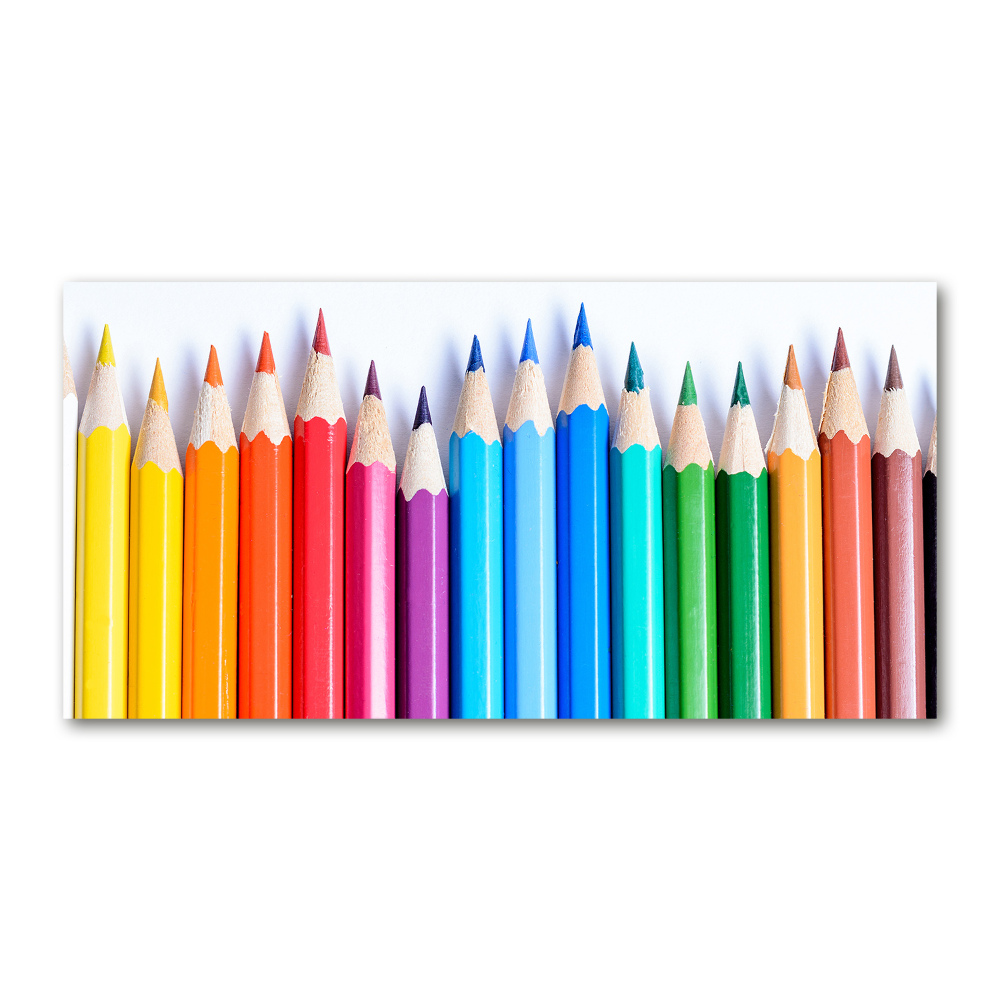 Tableau sur verre Crayons de couleur