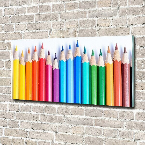 Tableau sur verre Crayons de couleur