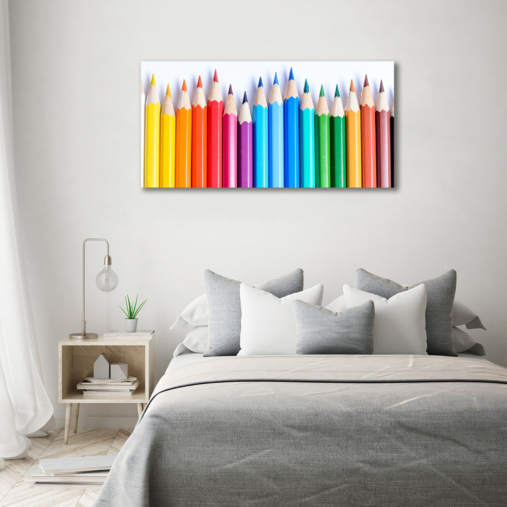 Tableau sur verre Crayons de couleur