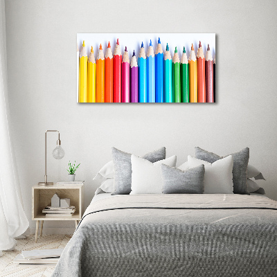 Tableau sur verre Crayons de couleur