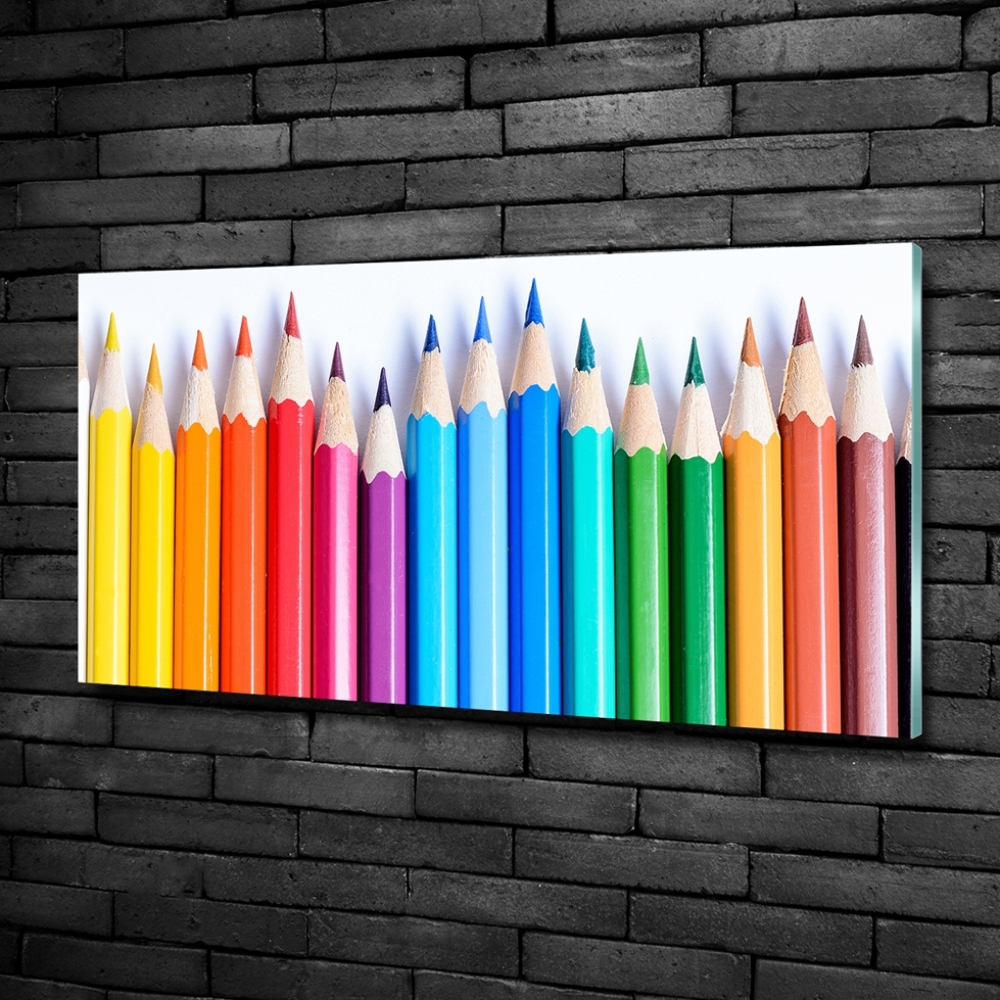 Tableau sur verre Crayons de couleur