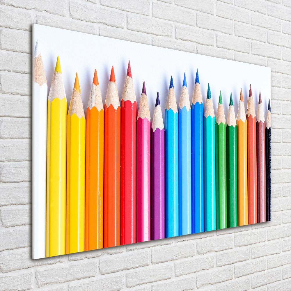 Tableau sur verre Crayons de couleur