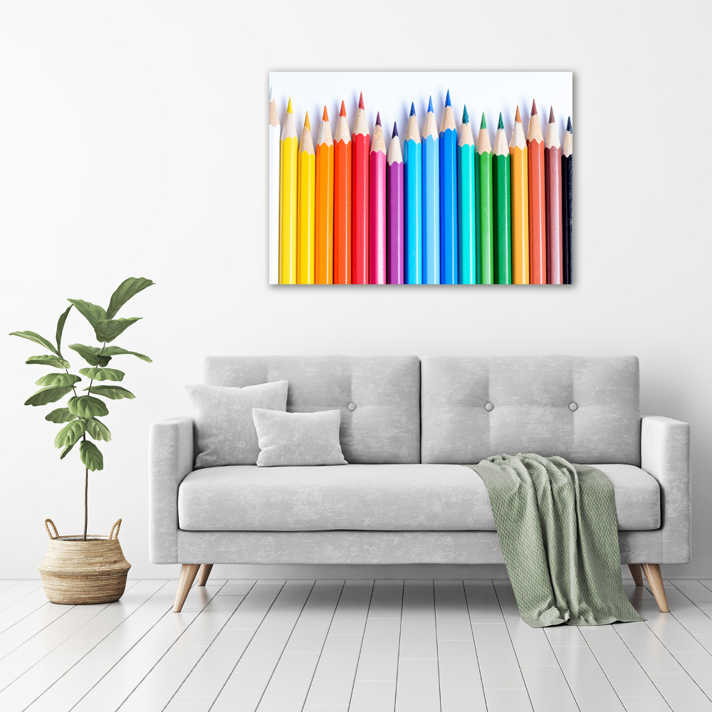 Tableau sur verre Crayons de couleur