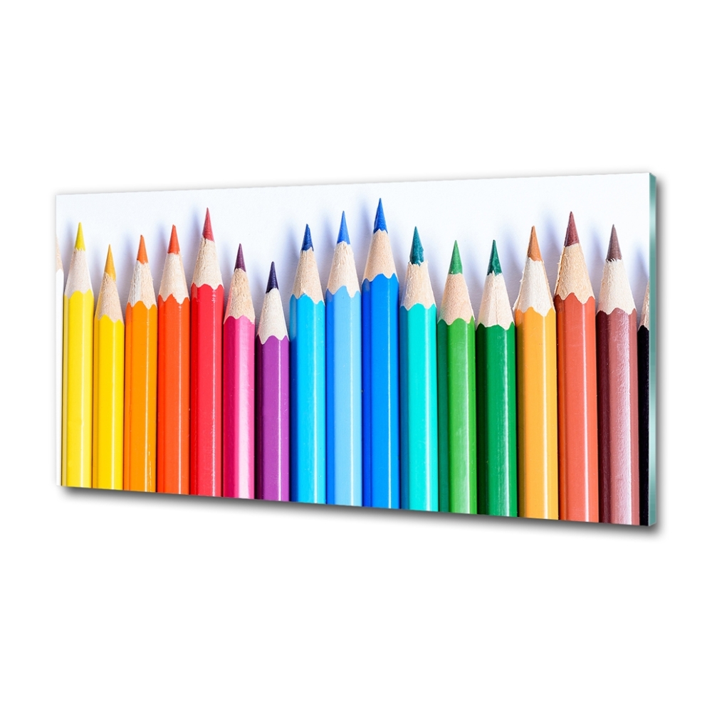 Tableau sur verre Crayons de couleur