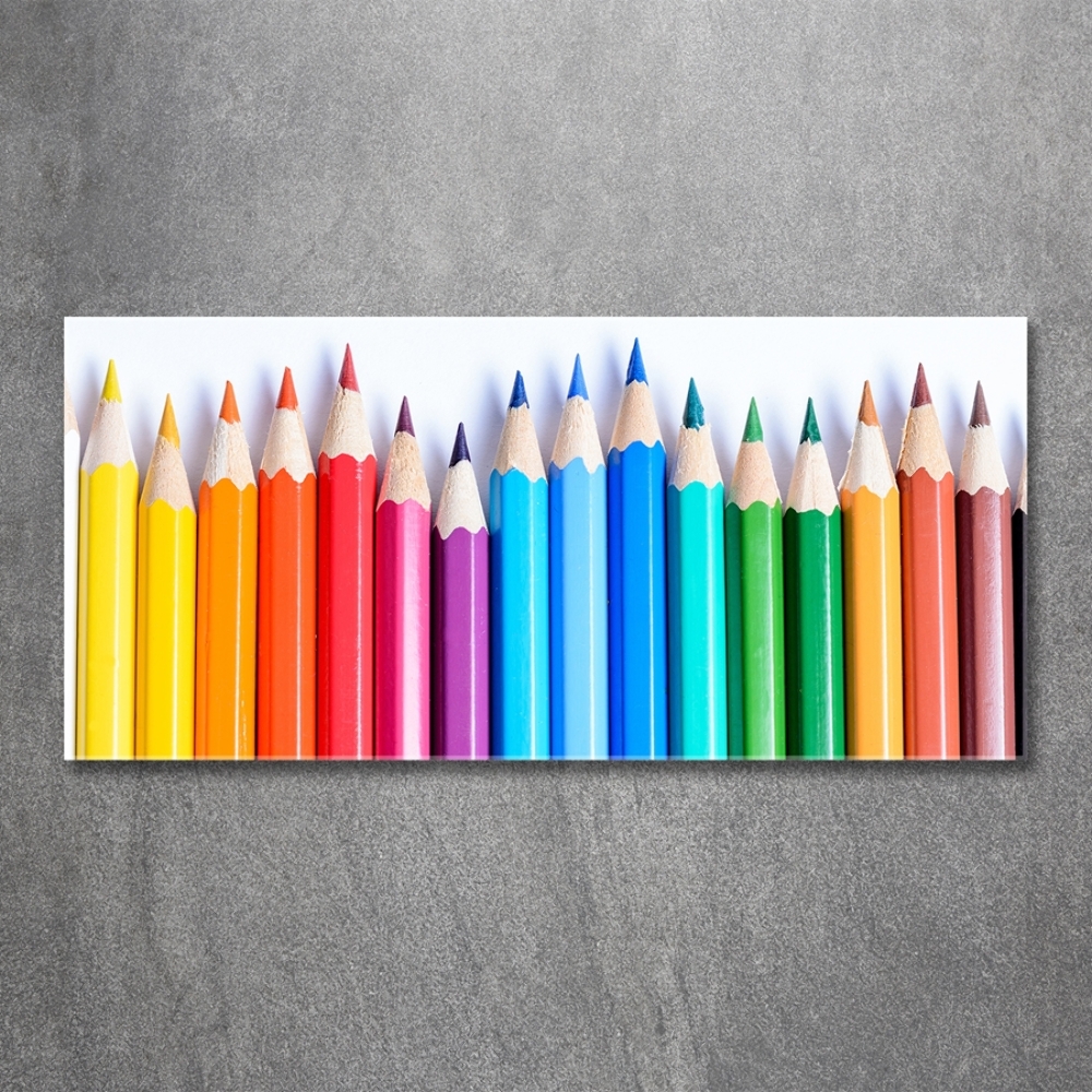 Tableau sur verre Crayons de couleur