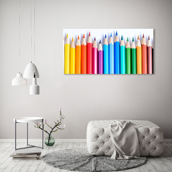 Tableau sur verre Crayons de couleur