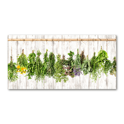 Tableau imprimé sur verre Herbes sur un fil