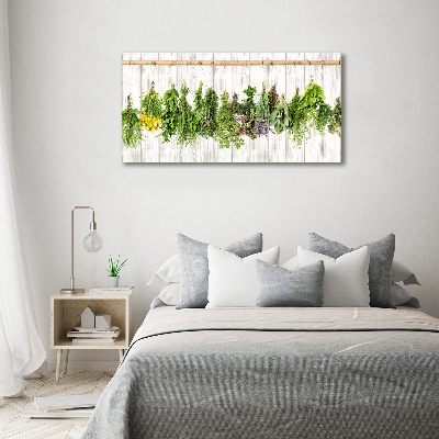 Tableau imprimé sur verre Herbes sur un fil