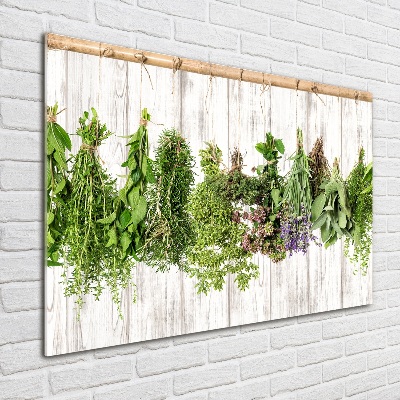 Tableau imprimé sur verre Herbes sur un fil