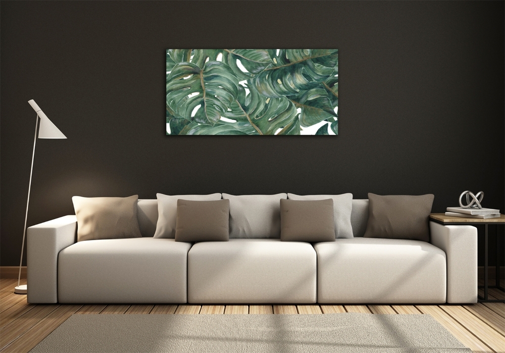 Tableau en verre Monstera