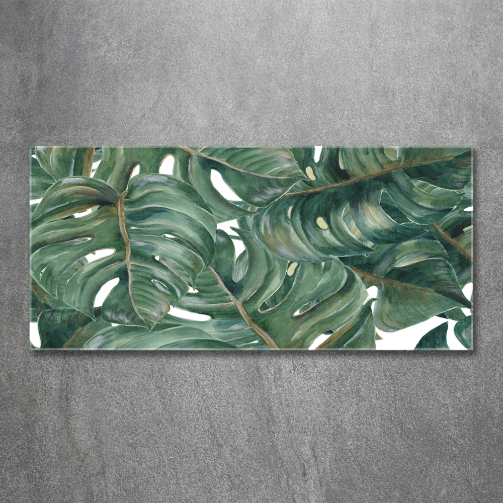 Tableau en verre Monstera