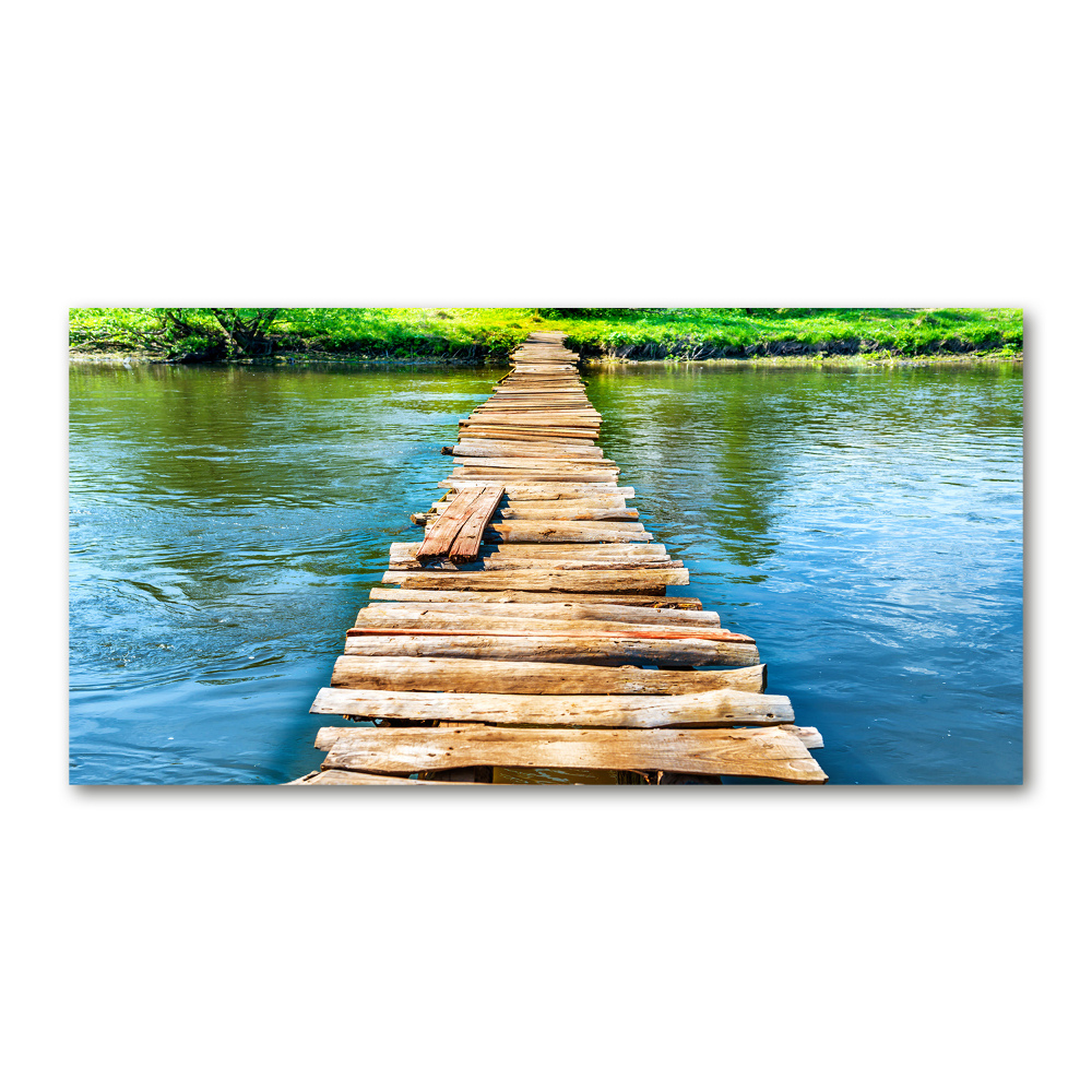 Tableau verre imprimé Pont en bois