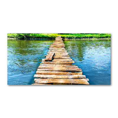 Tableau verre imprimé Pont en bois