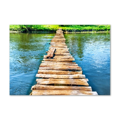 Tableau verre imprimé Pont en bois