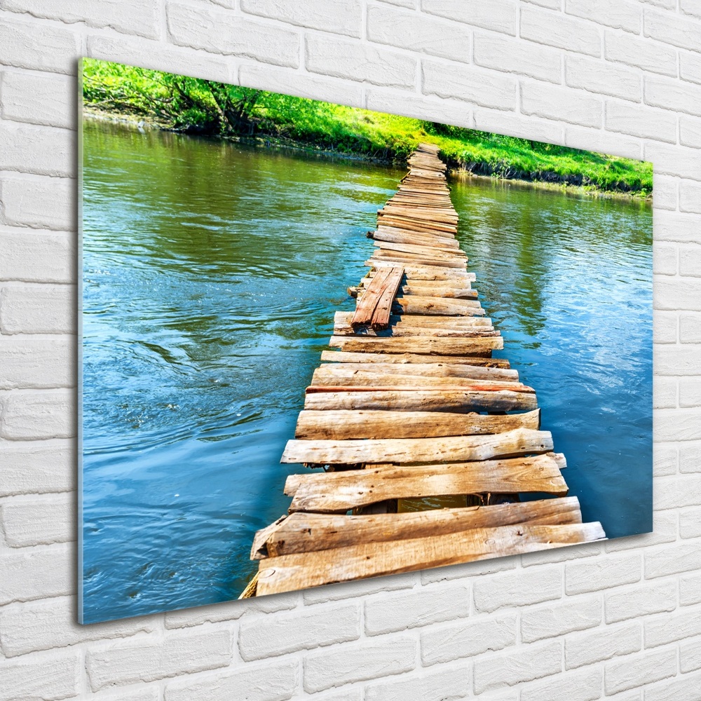 Tableau verre imprimé Pont en bois