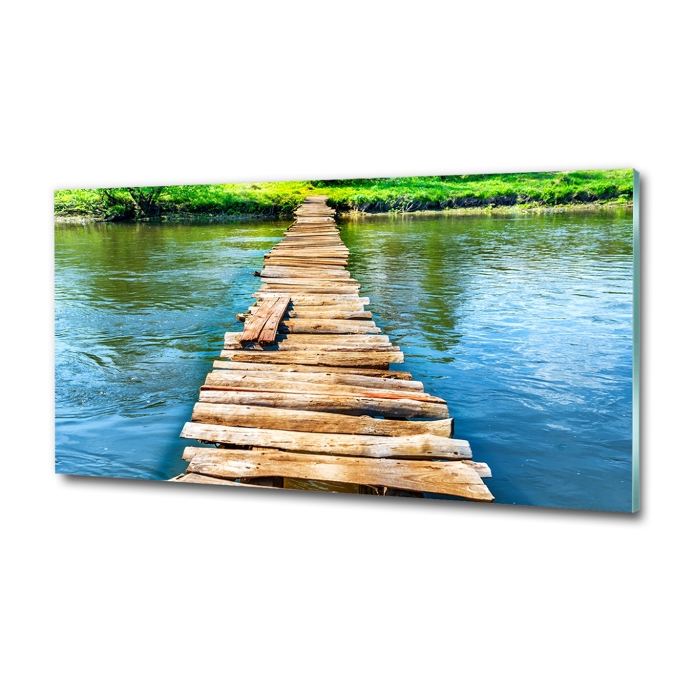 Tableau verre imprimé Pont en bois