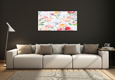 Tableau photo sur verre Coquelicots