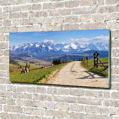 Tableau sur verre Panorama des Tatras