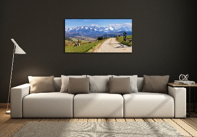 Tableau sur verre Panorama des Tatras