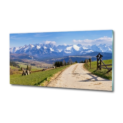 Tableau sur verre Panorama des Tatras