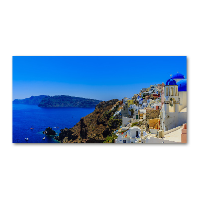 Tableau en verre Santorin Grèce