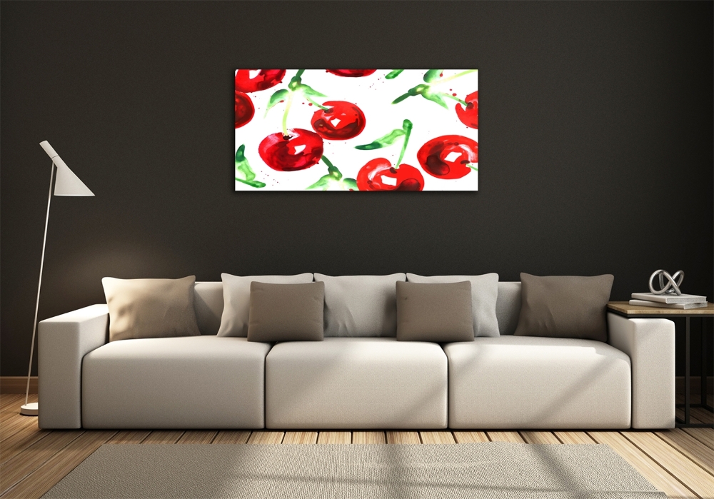 Tableau photo sur verre Cerises