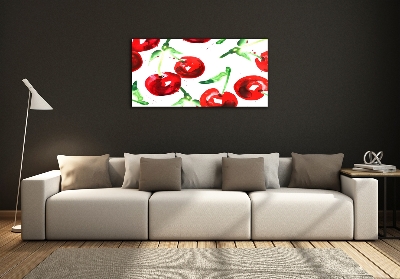 Tableau photo sur verre Cerises