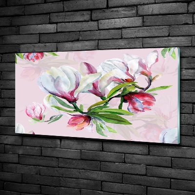 Tableau sur verre Fleurs de magnolia