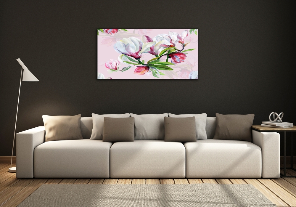 Tableau sur verre Fleurs de magnolia