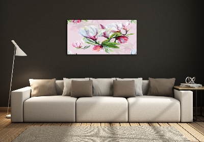 Tableau sur verre Fleurs de magnolia