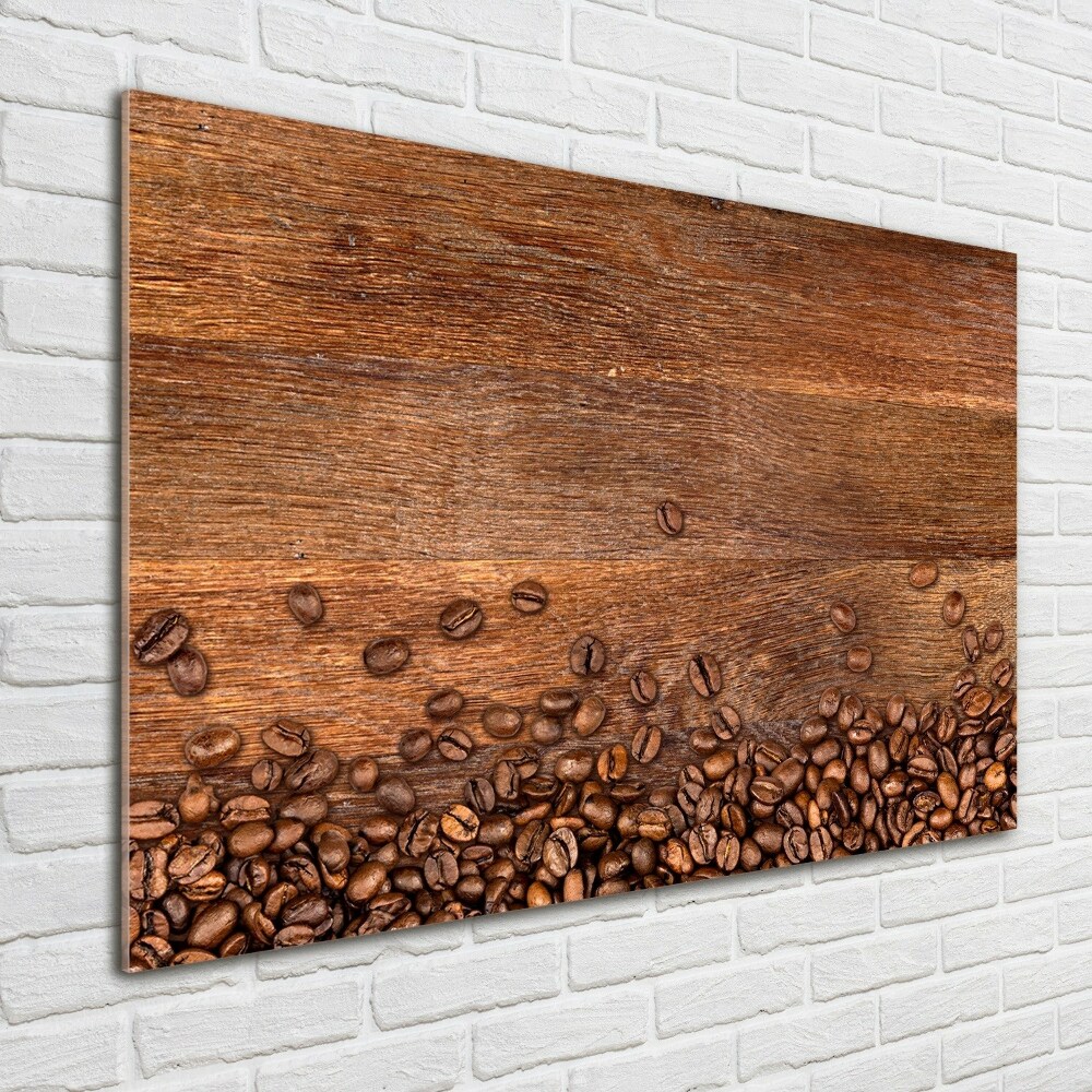 Tableau en verre Grains de café