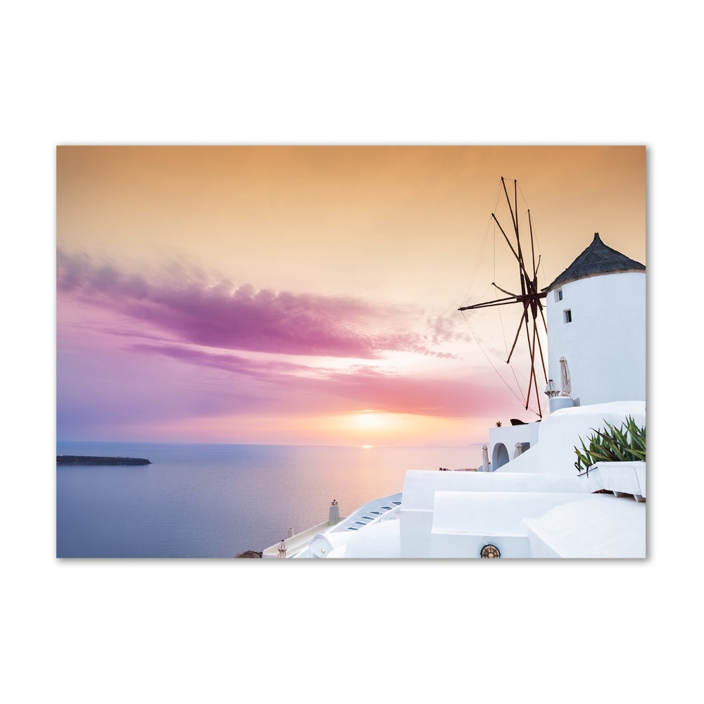 Tableau imprimé sur verre Santorini Grèce