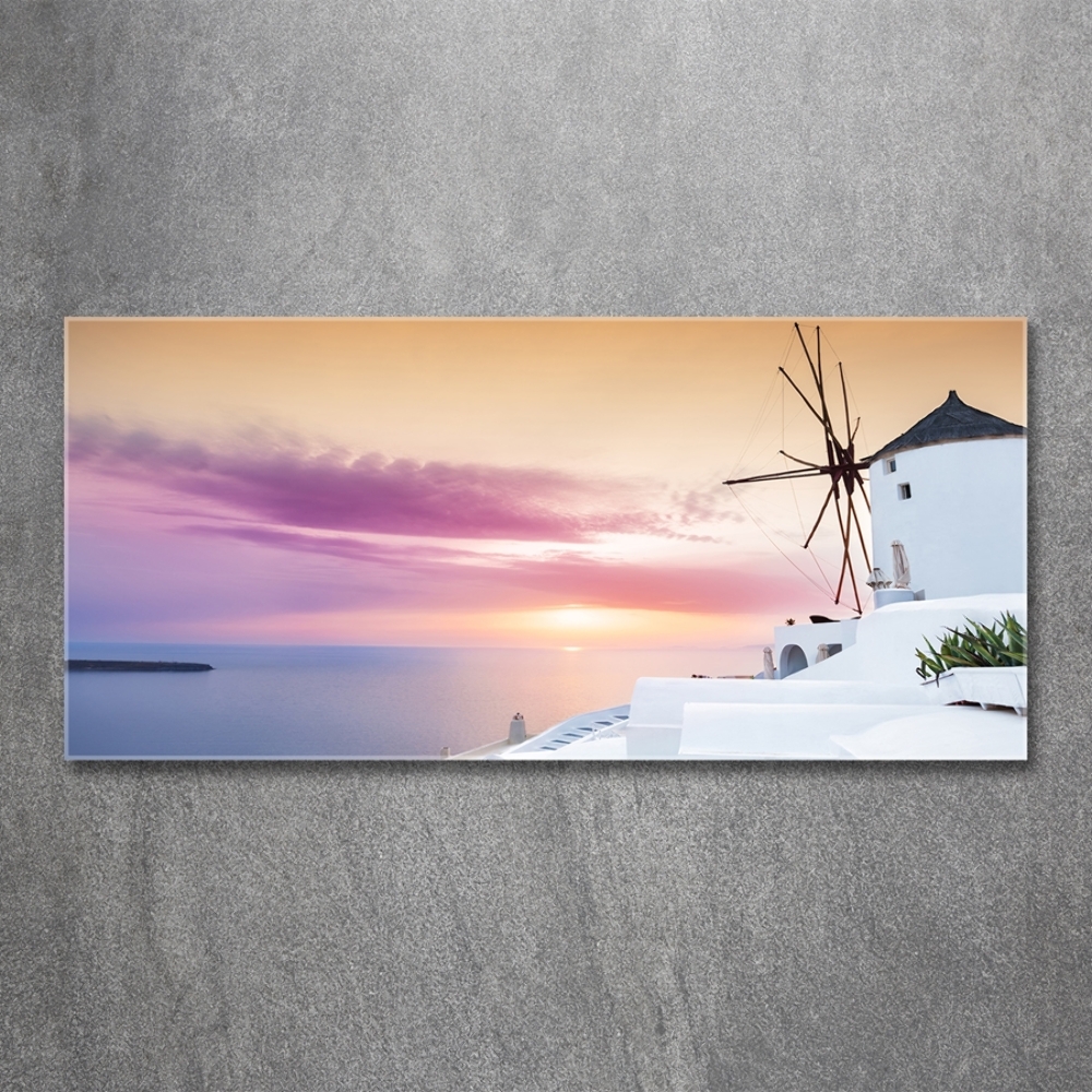 Tableau imprimé sur verre Santorini Grèce