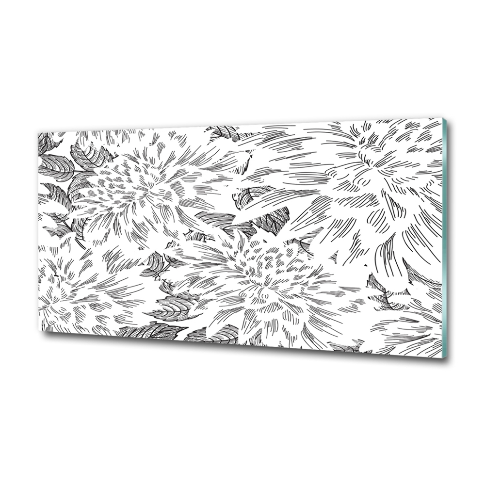 Tableau photo sur verre Motif floral