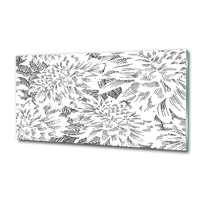 Tableau photo sur verre Motif floral