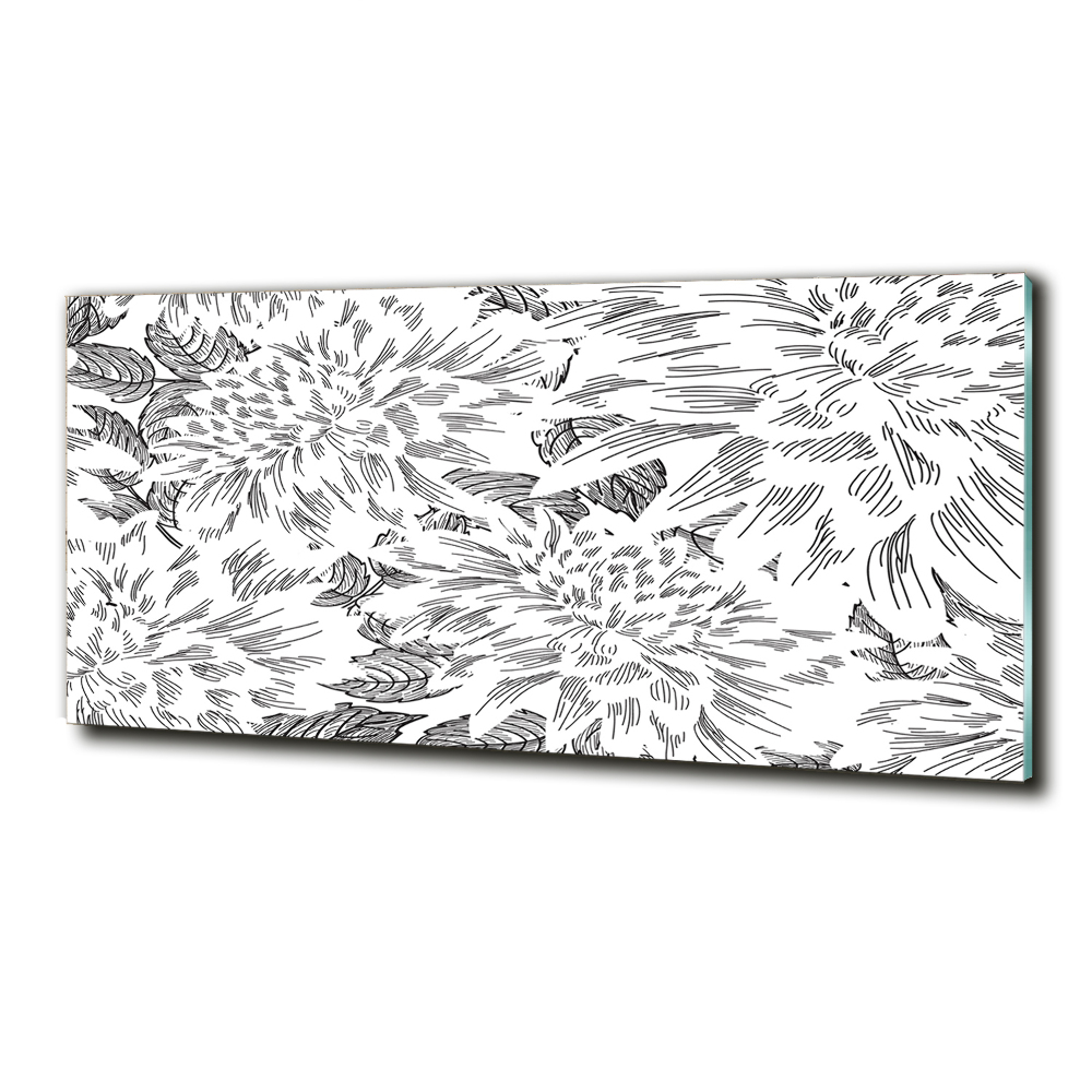 Tableau photo sur verre Motif floral