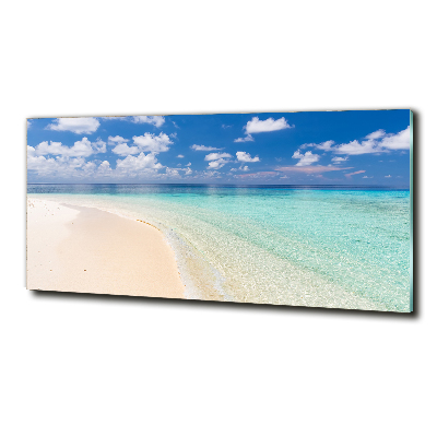 Tableau imprimé sur verre Plage aux Maldives