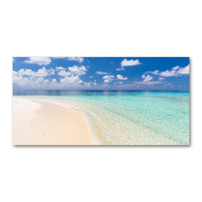 Tableau imprimé sur verre Plage aux Maldives