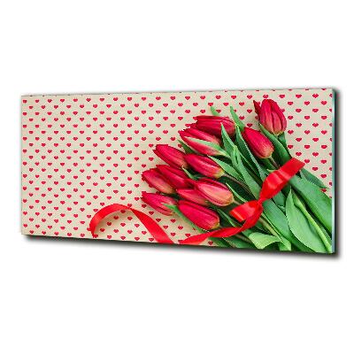 Tableau photo sur verre Coeurs de tulipes