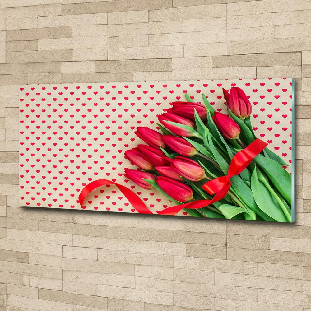 Tableau photo sur verre Coeurs de tulipes