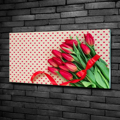 Tableau photo sur verre Coeurs de tulipes