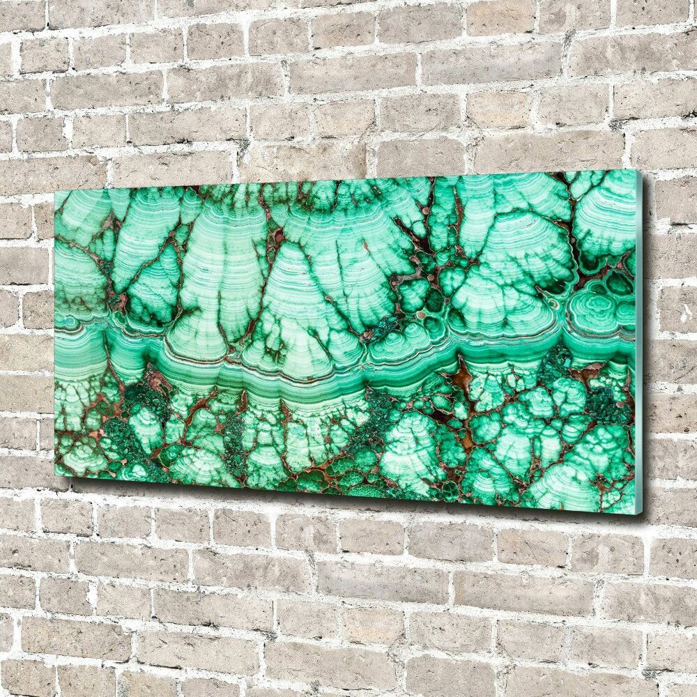 Tableau verre imprimé Texture malachite