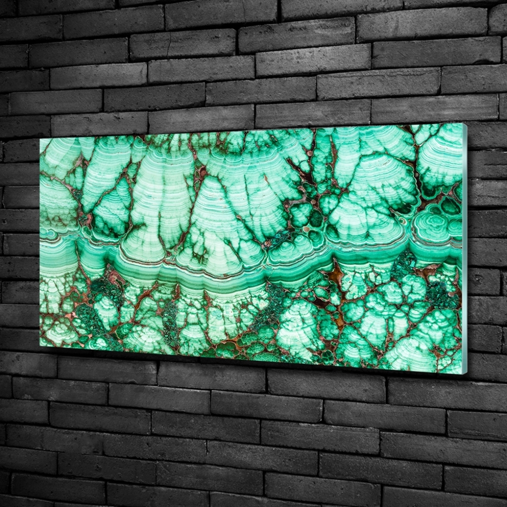 Tableau verre imprimé Texture malachite