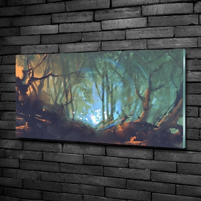 Tableau imprimé sur verre Forêt mystique