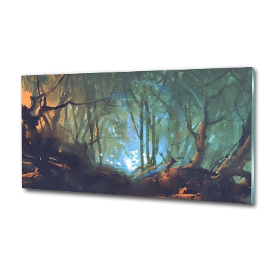 Tableau imprimé sur verre Forêt mystique